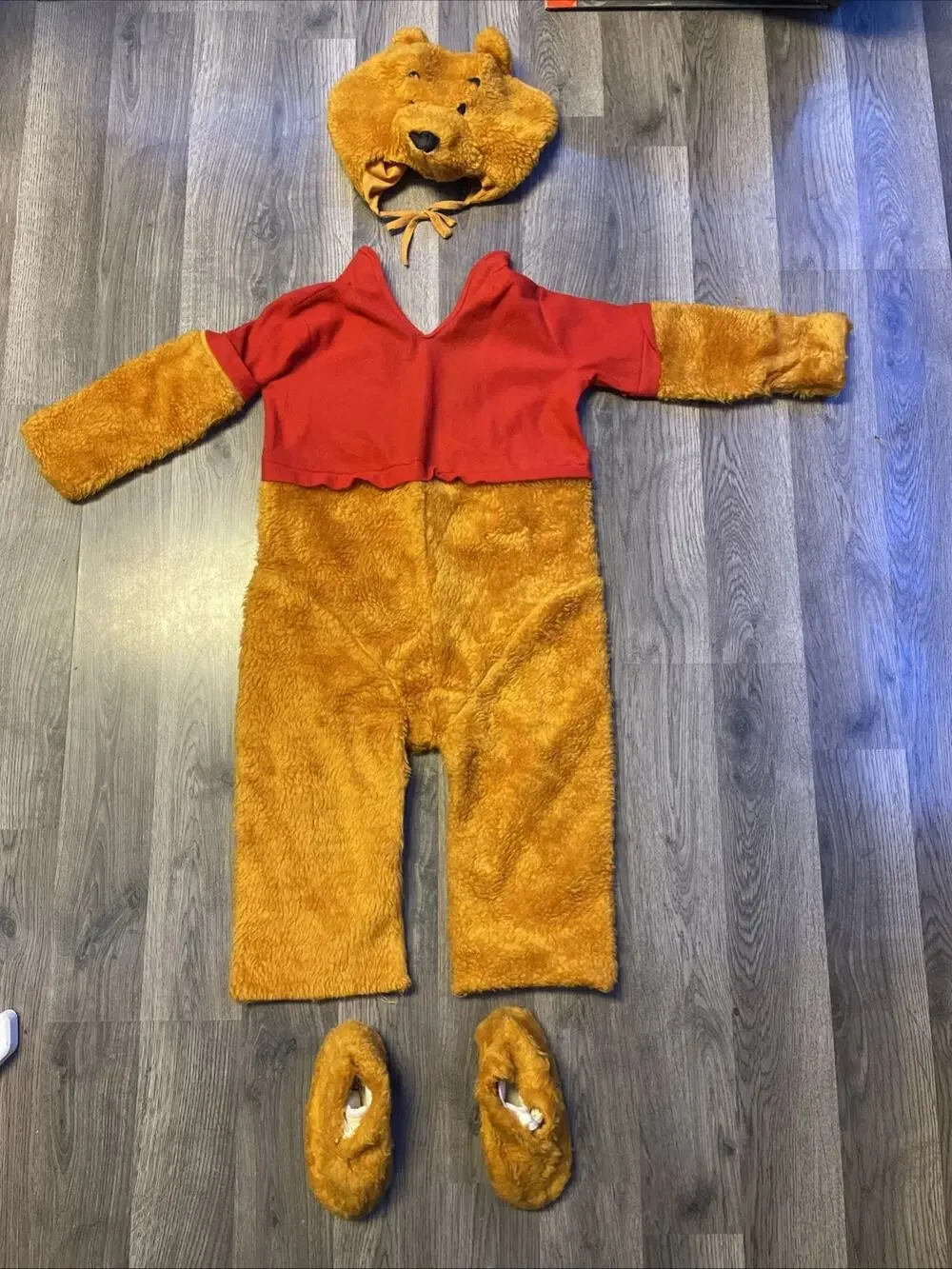 Vintage Disney Store Winnie The Pooh Costume 4-6 Years Cosplay Halloween Bear